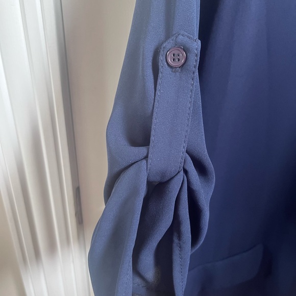 Navy Blue Shift Dress - Picture 3 of 4